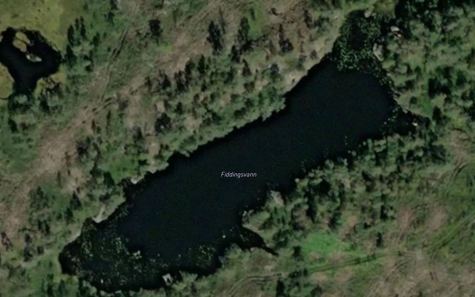 Satellite map of the Fiddingsvann