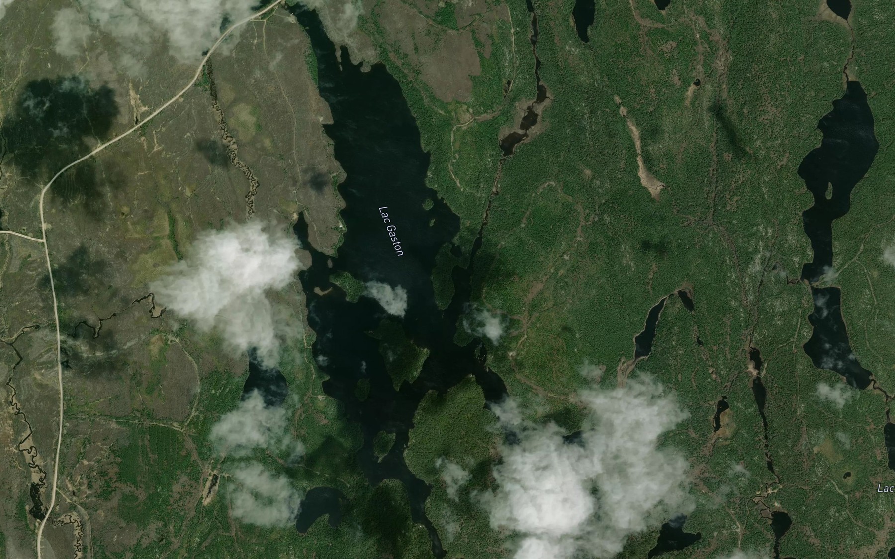 Satellite map of the Lac Gaston