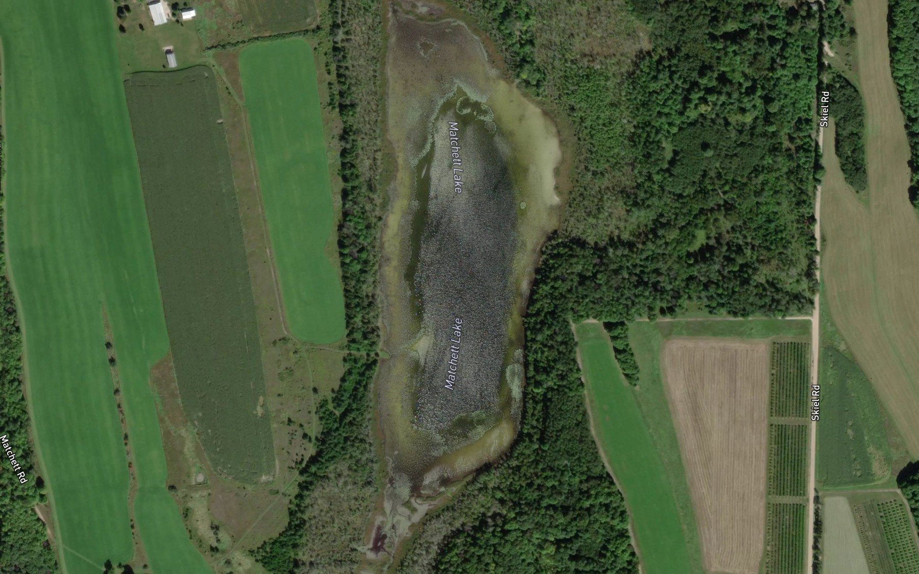 Satellite map of the Matchett Lake