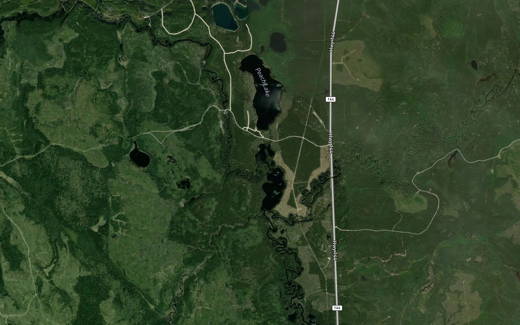 Satellite map of the Smuts Creek