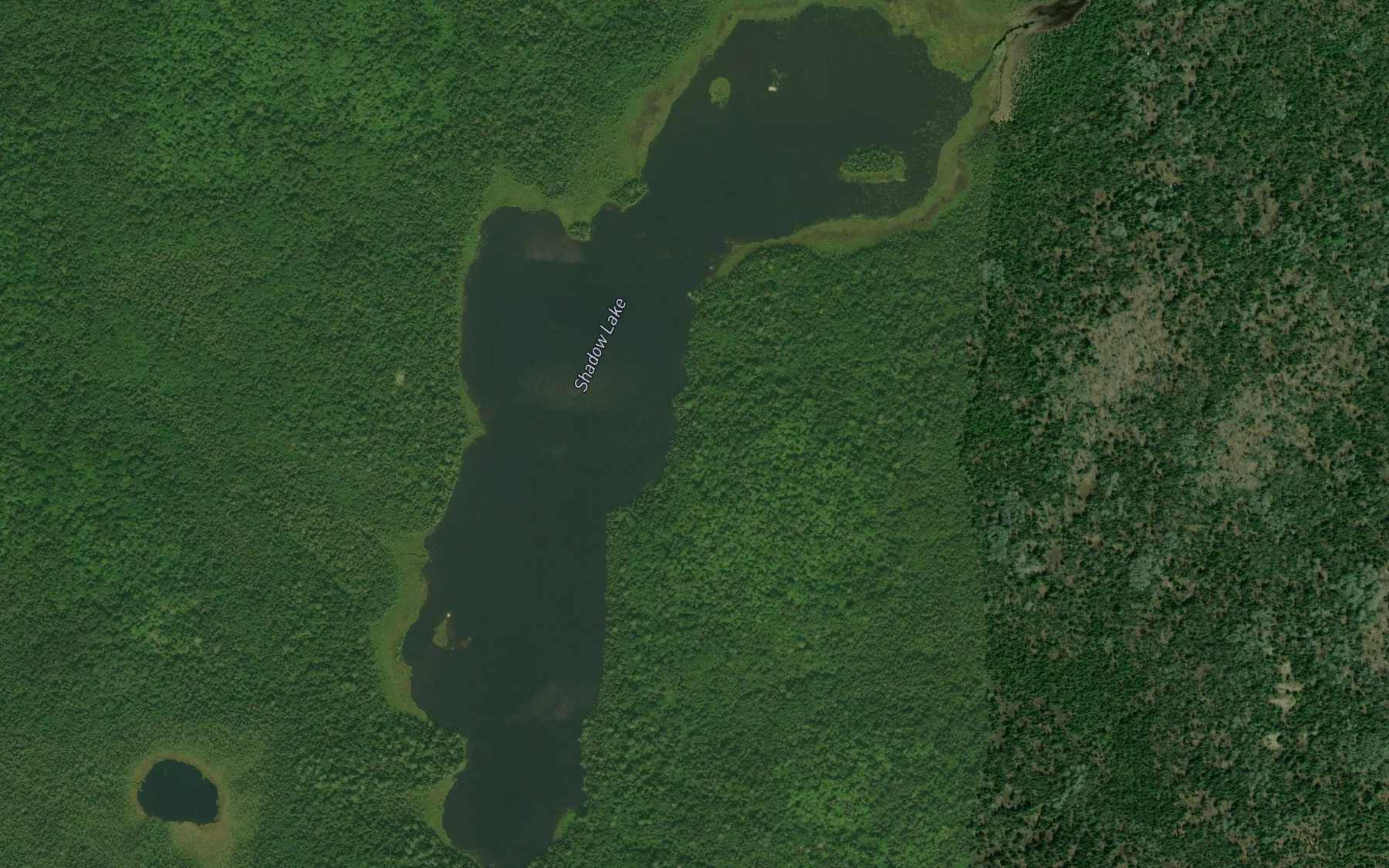 Satellite map of the Shadow Lake