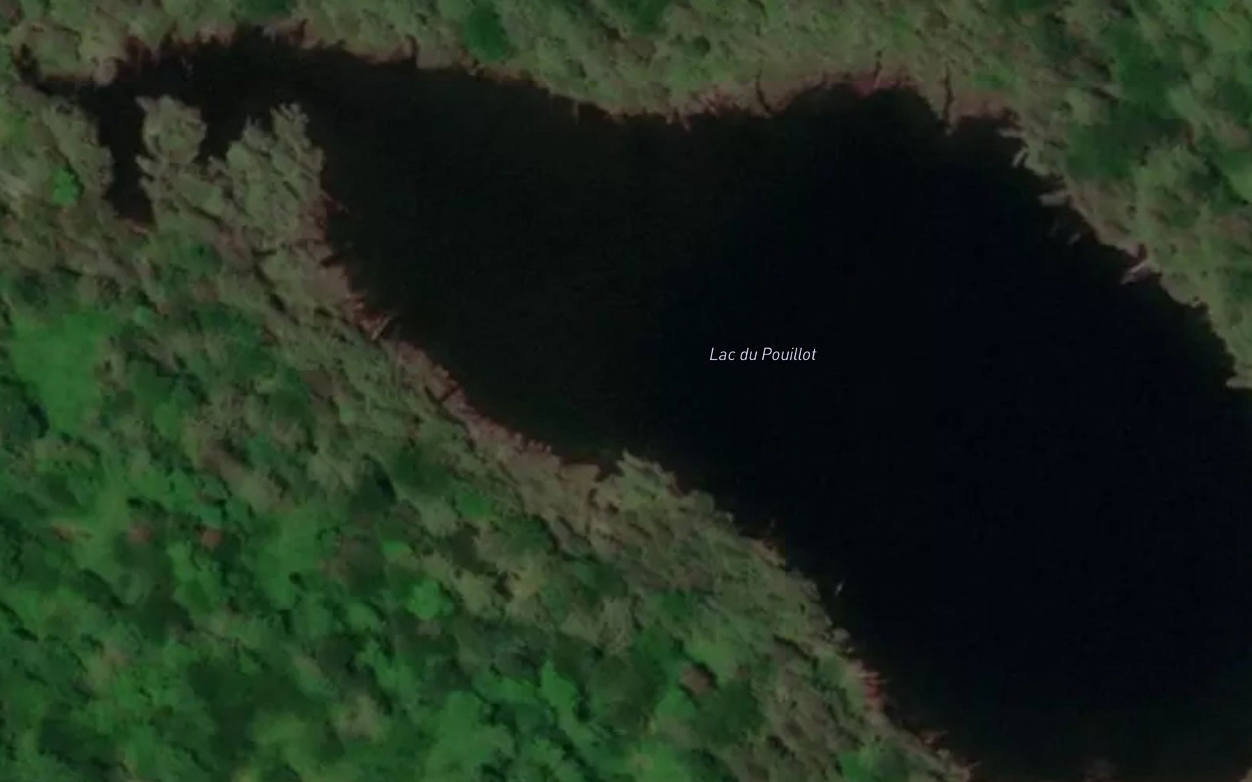 Satellite map of the Lac du Pouillot