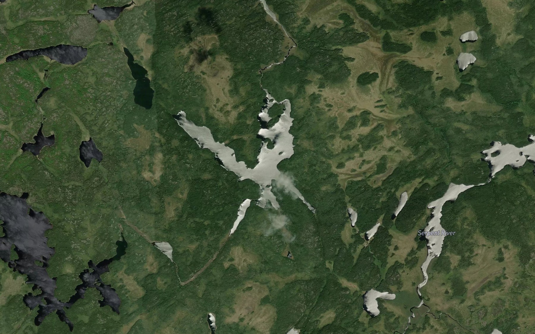 Satellite map of the Mackie Lake