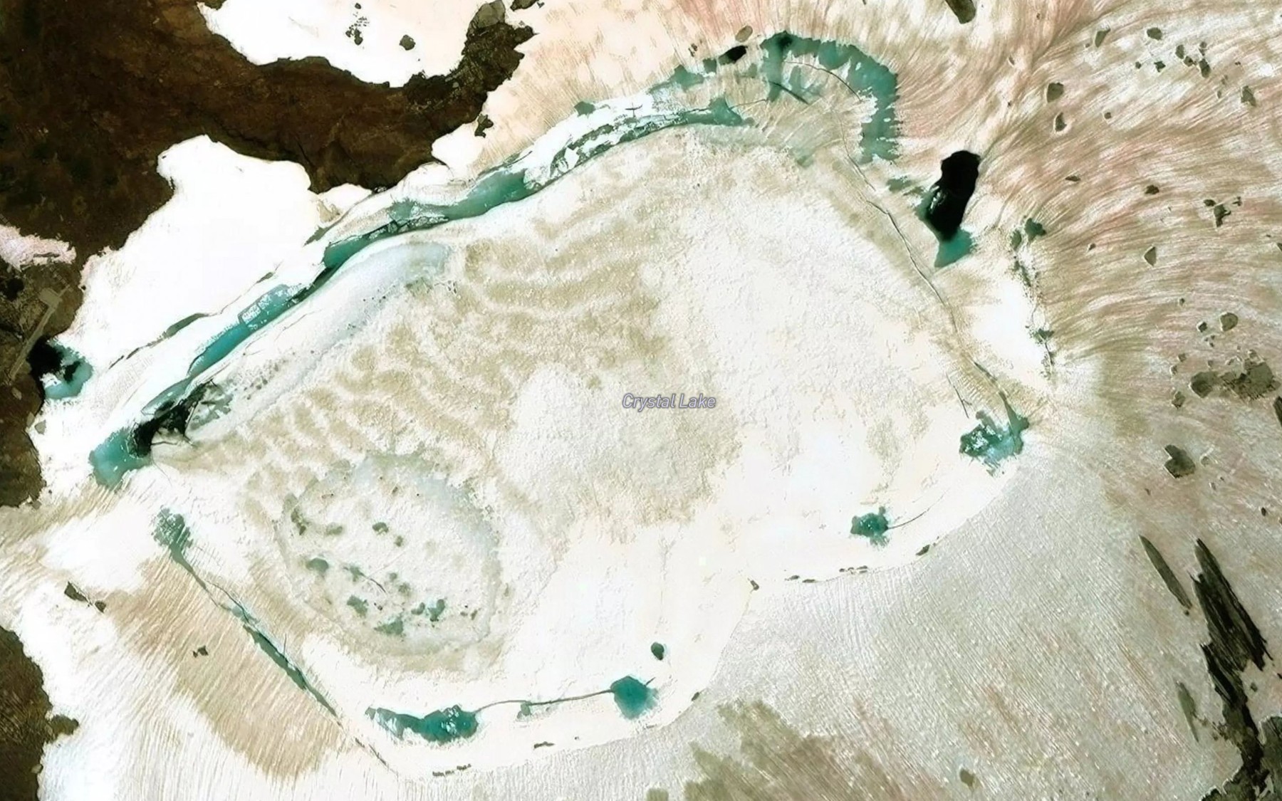 Satellite map of the Crystal Lake