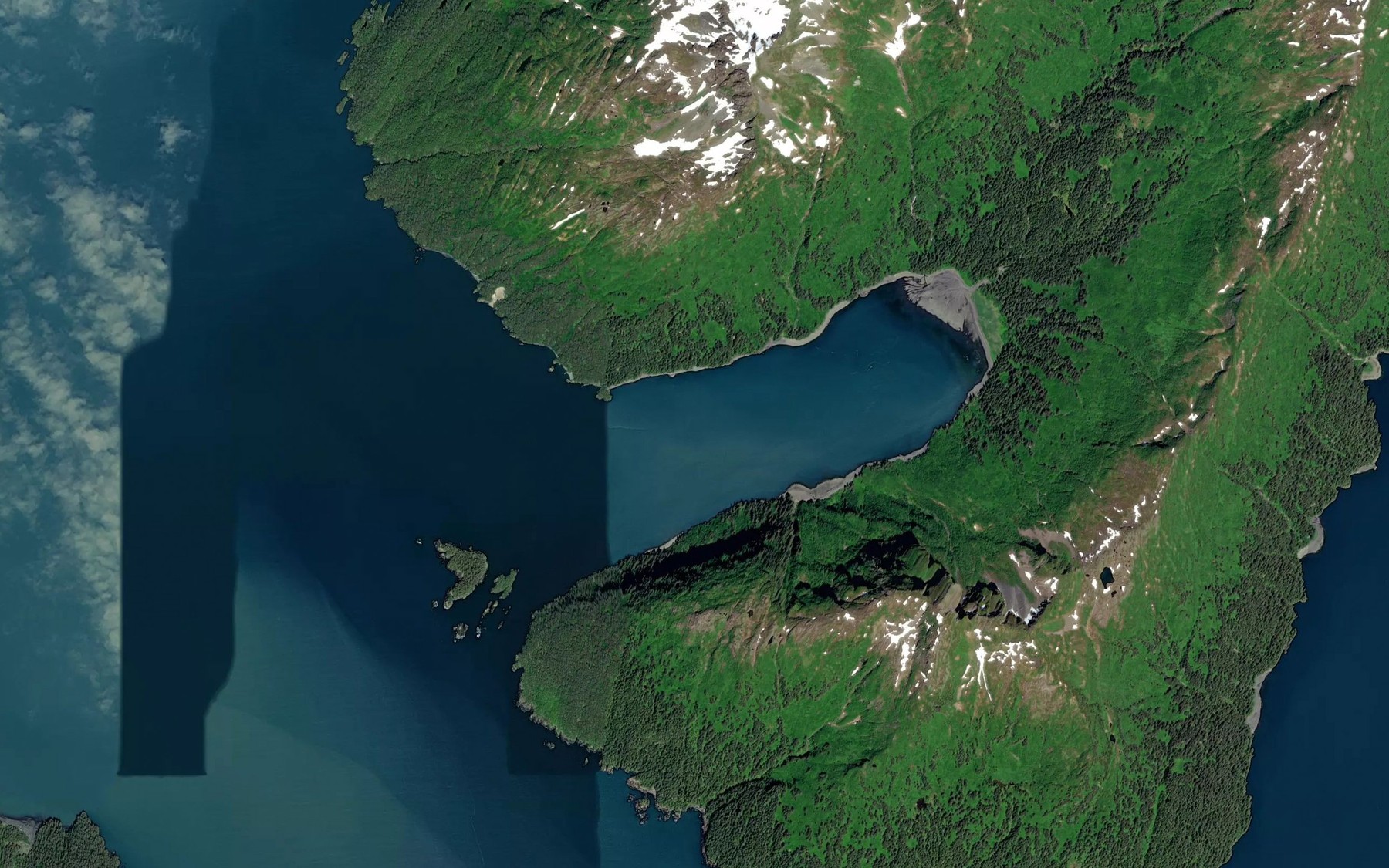 Satellite map of the Quartz Bay