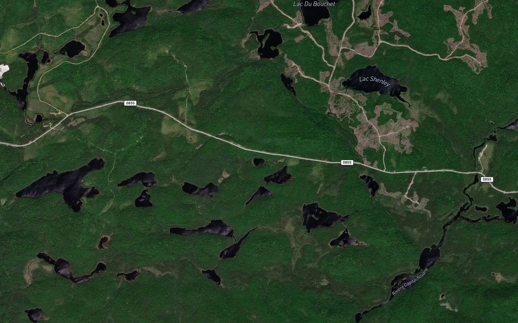 Satellite map of the Lac Zeus