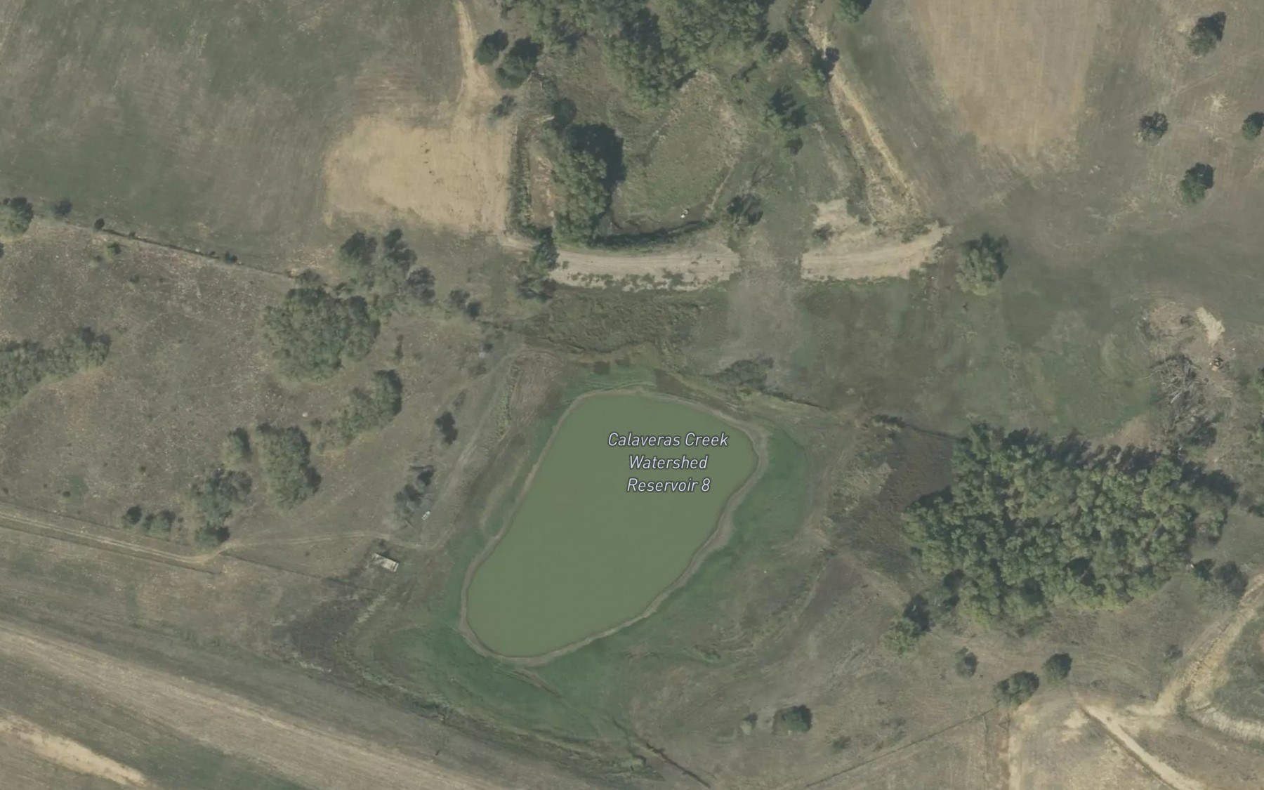 Satellite map of the Soil Conservation Service Site 8 Reservoir
