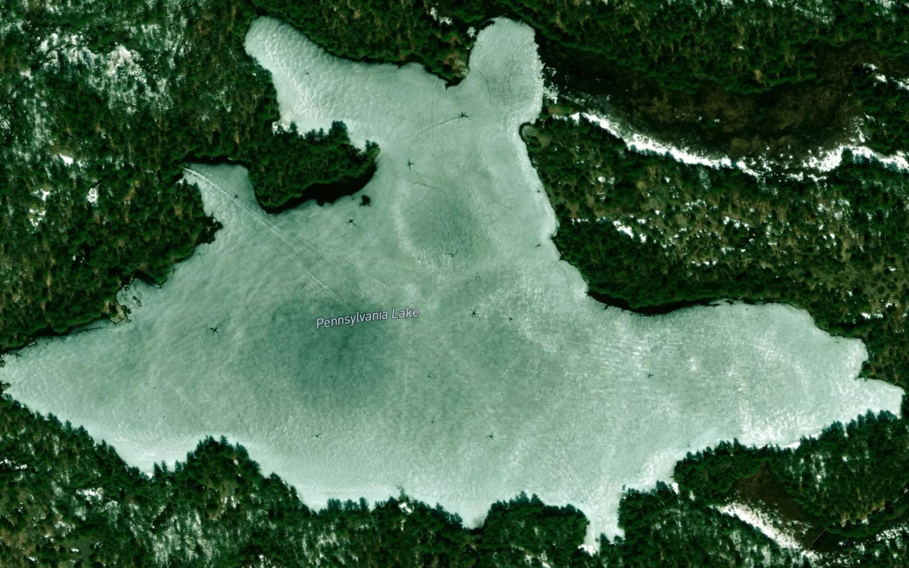 Satellite map of the Pennsylvania Lake