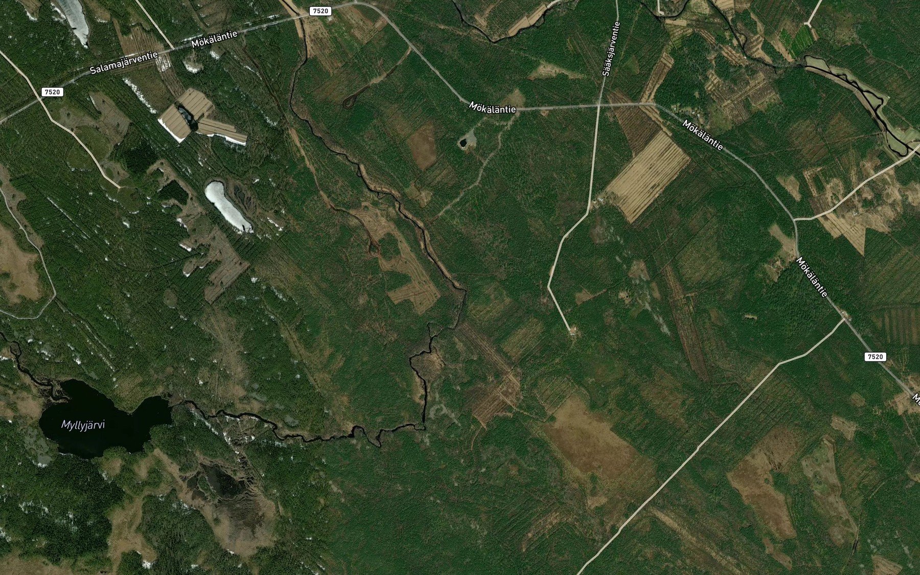 Satellite map of the Honkajoki