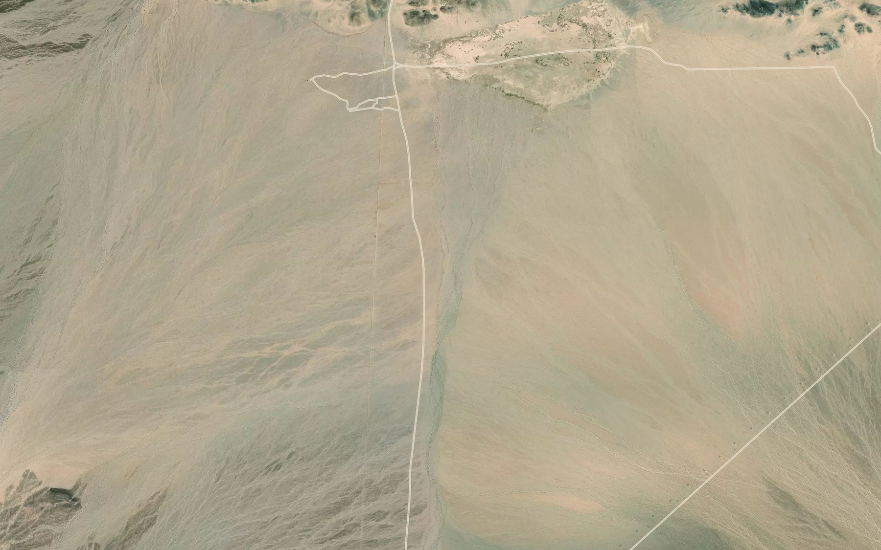 Satellite map of the Hidden Valley Wash