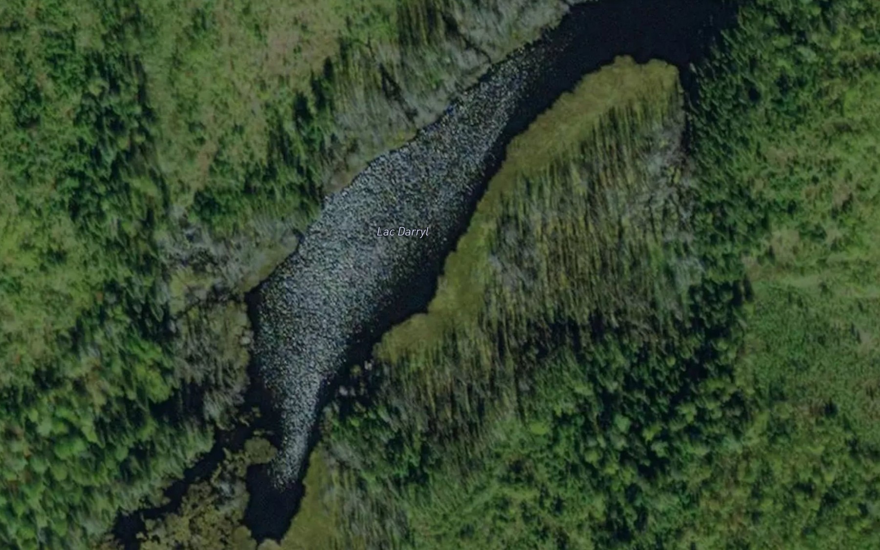 Satellite map of the Lac Darryl