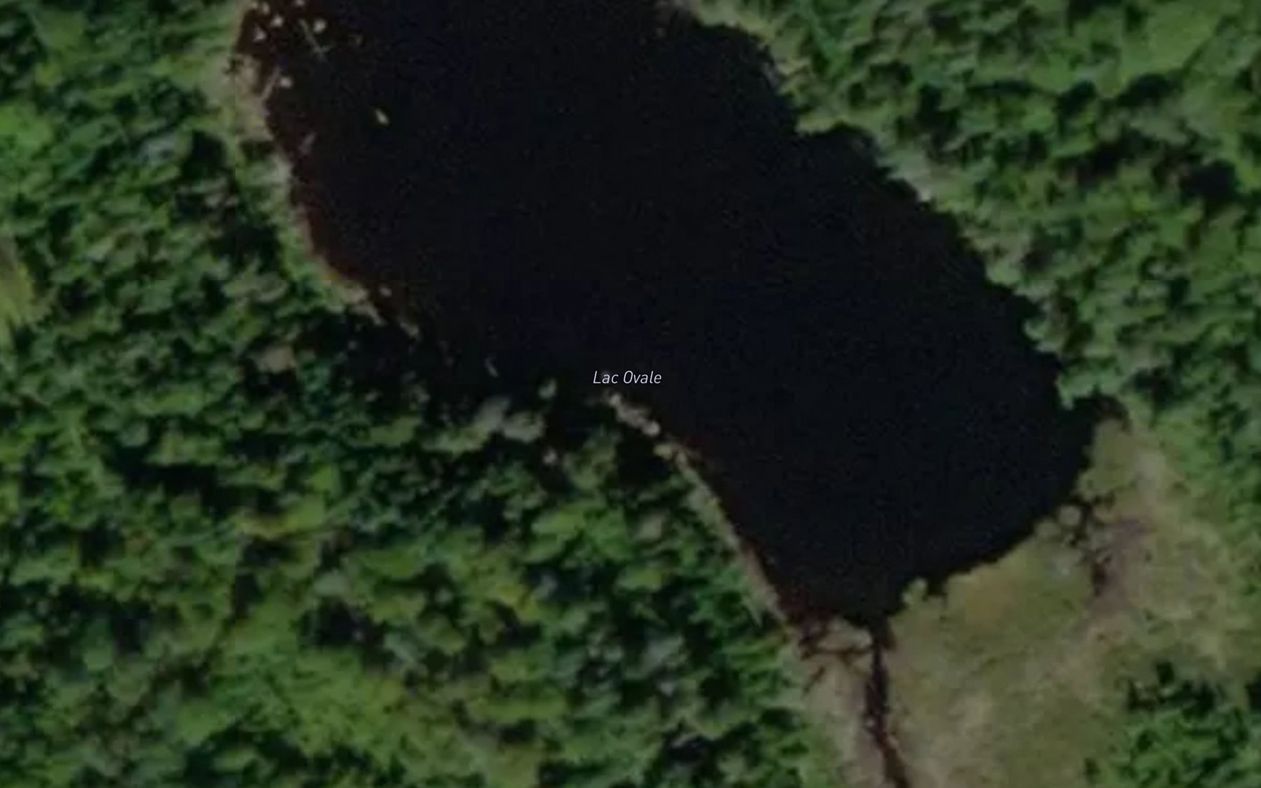 Satellite map of the Lac Ovale