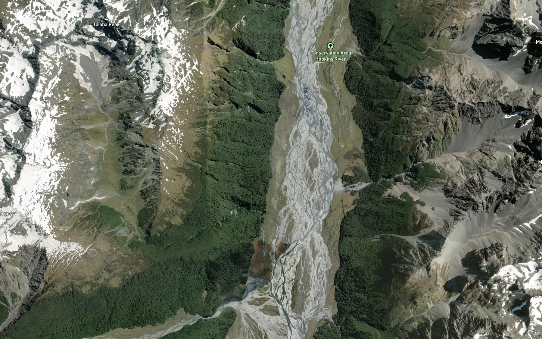 Satellite map of the Hopkins River
