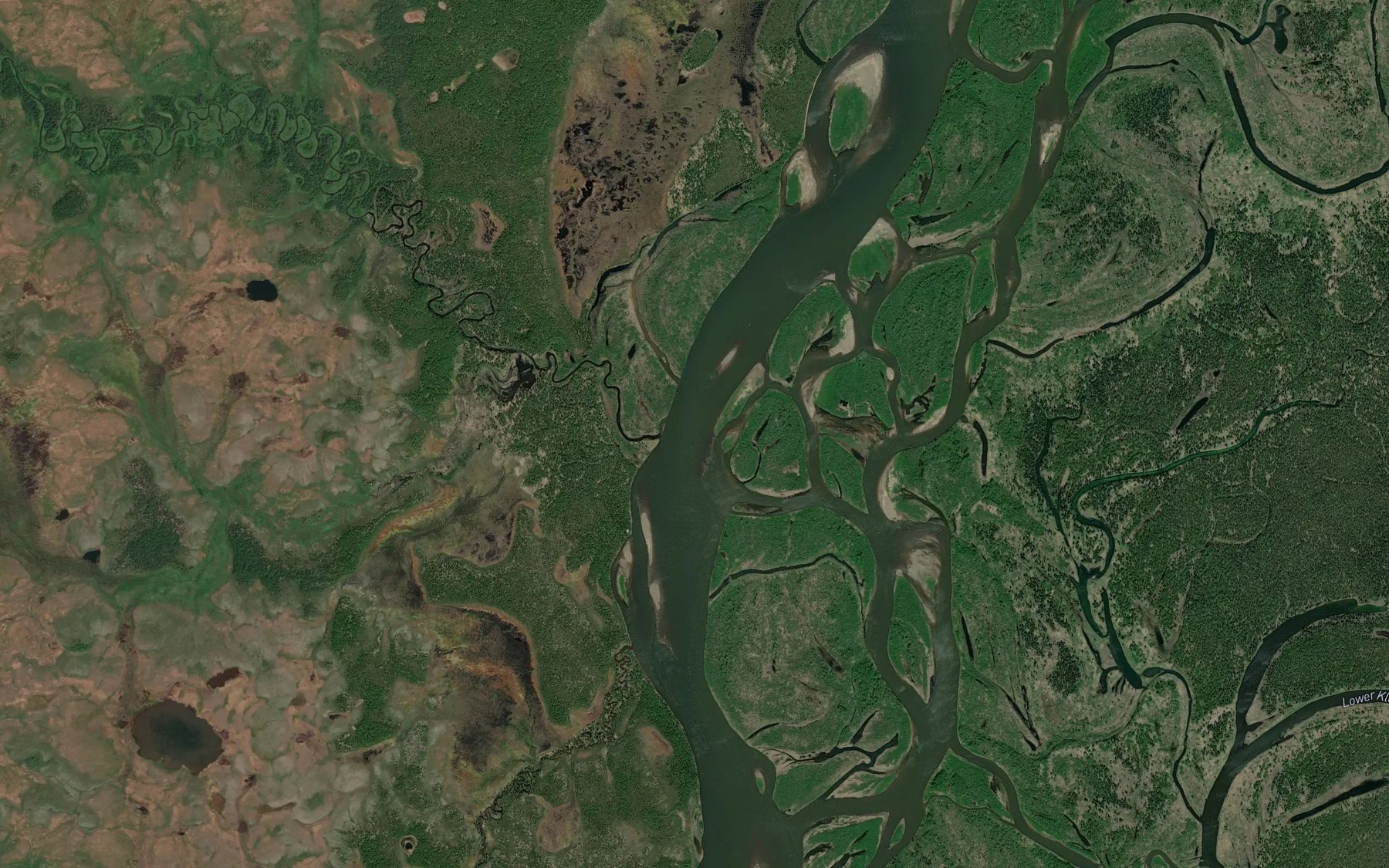 Satellite map of the Koklong Creek