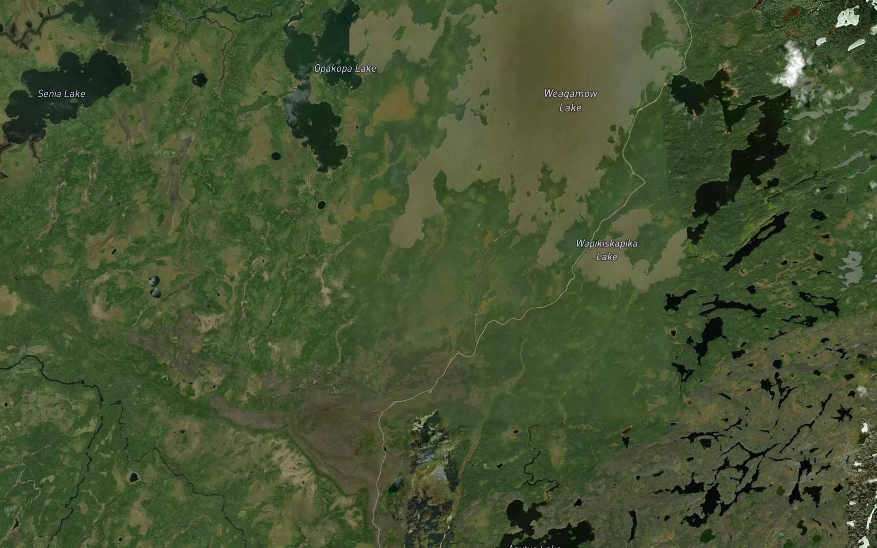 Satellite map of the Opakopa Lake