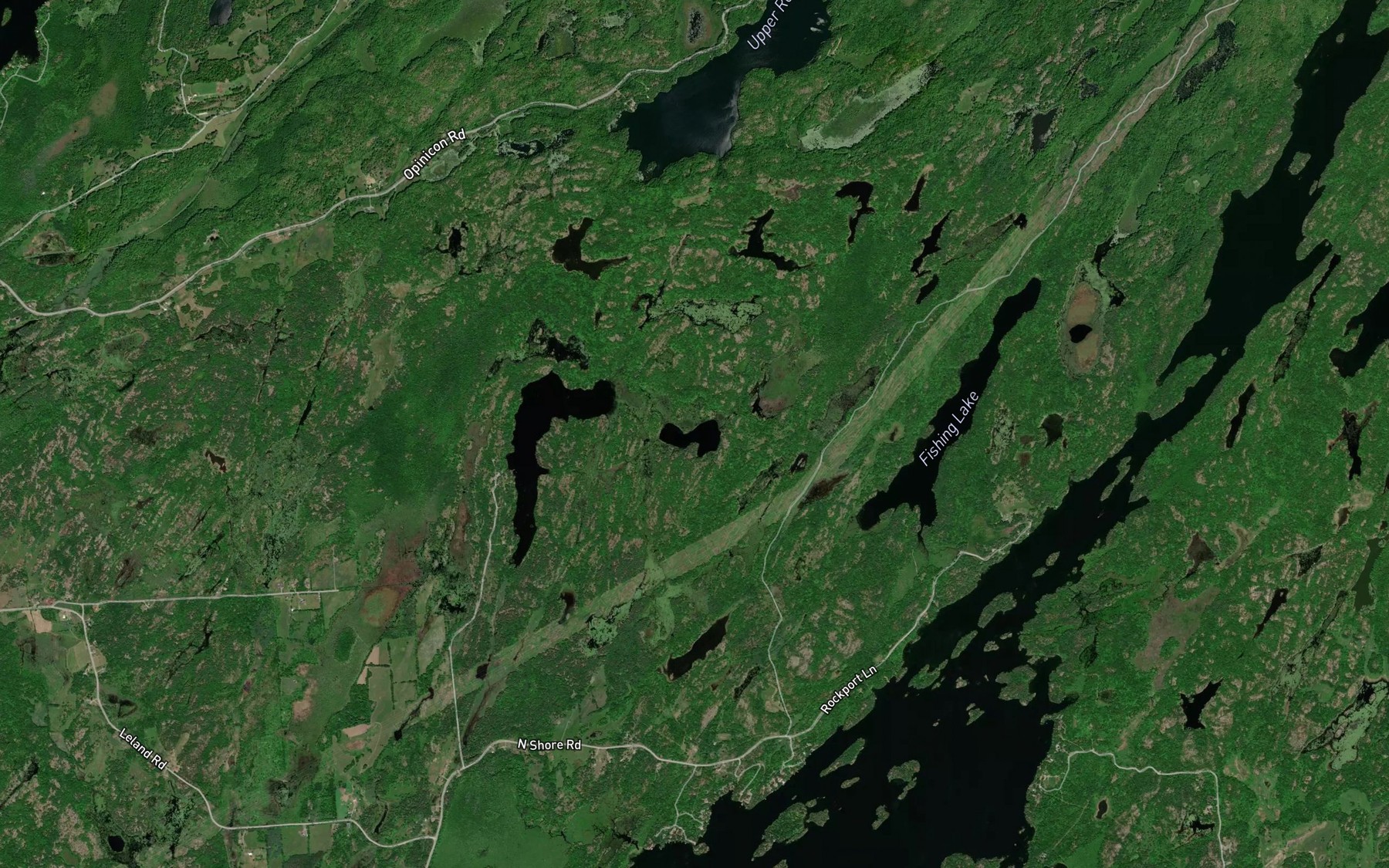 Satellite map of the Spectacle Lake