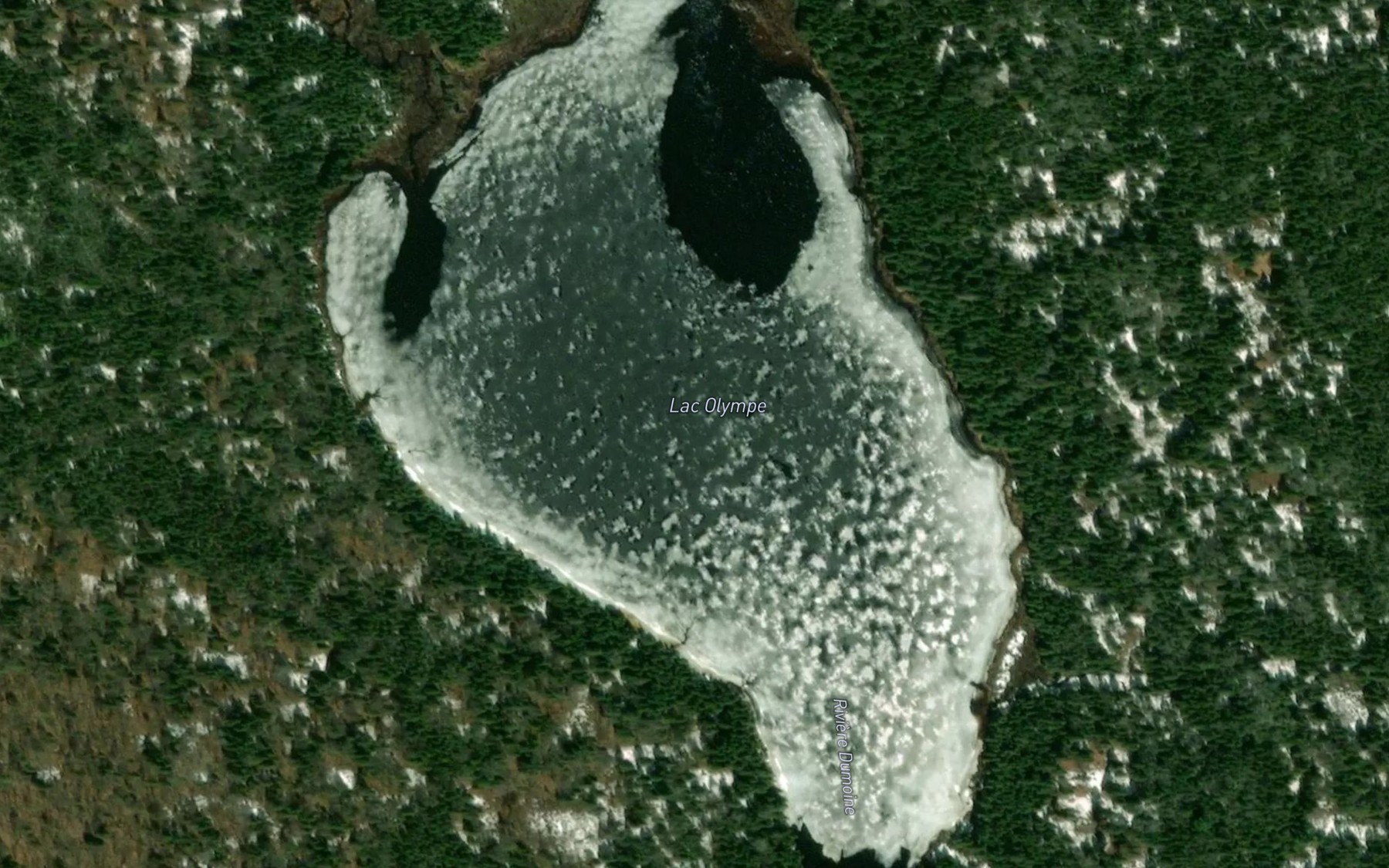 Satellite map of the Lac Olympe