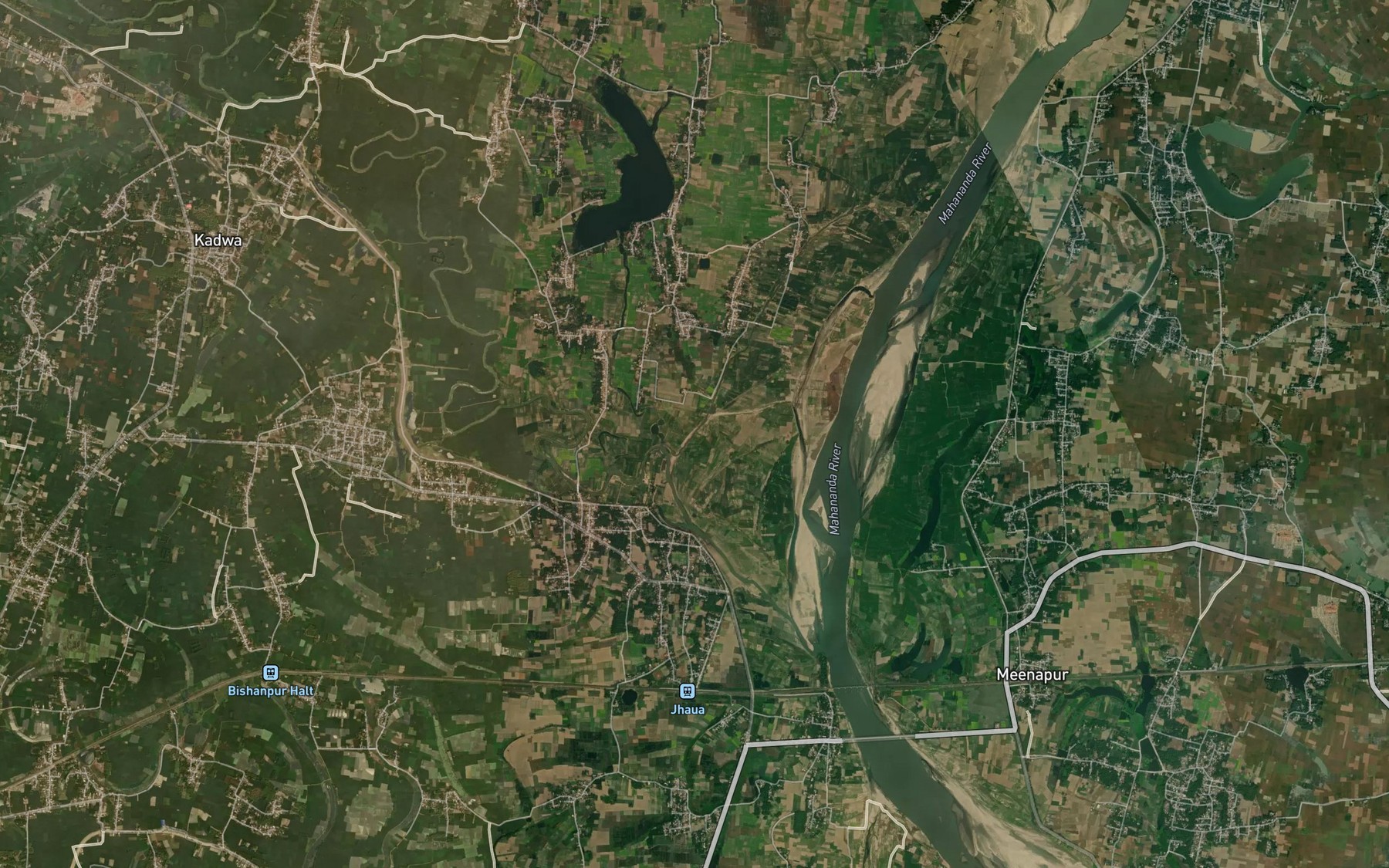 Satellite map of the Chaumukhia Nadi