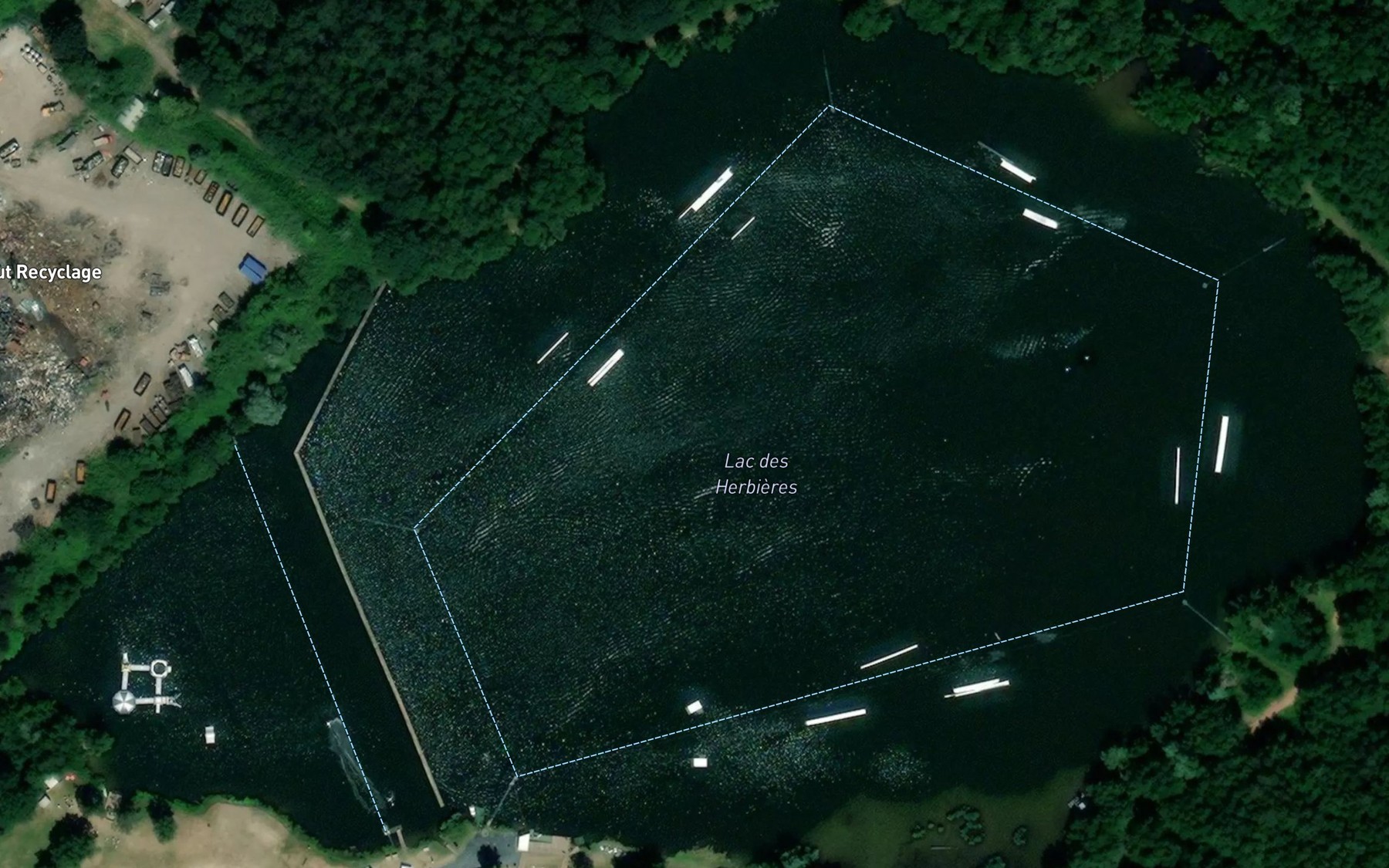 Satellite map of the Lac des Herbieres