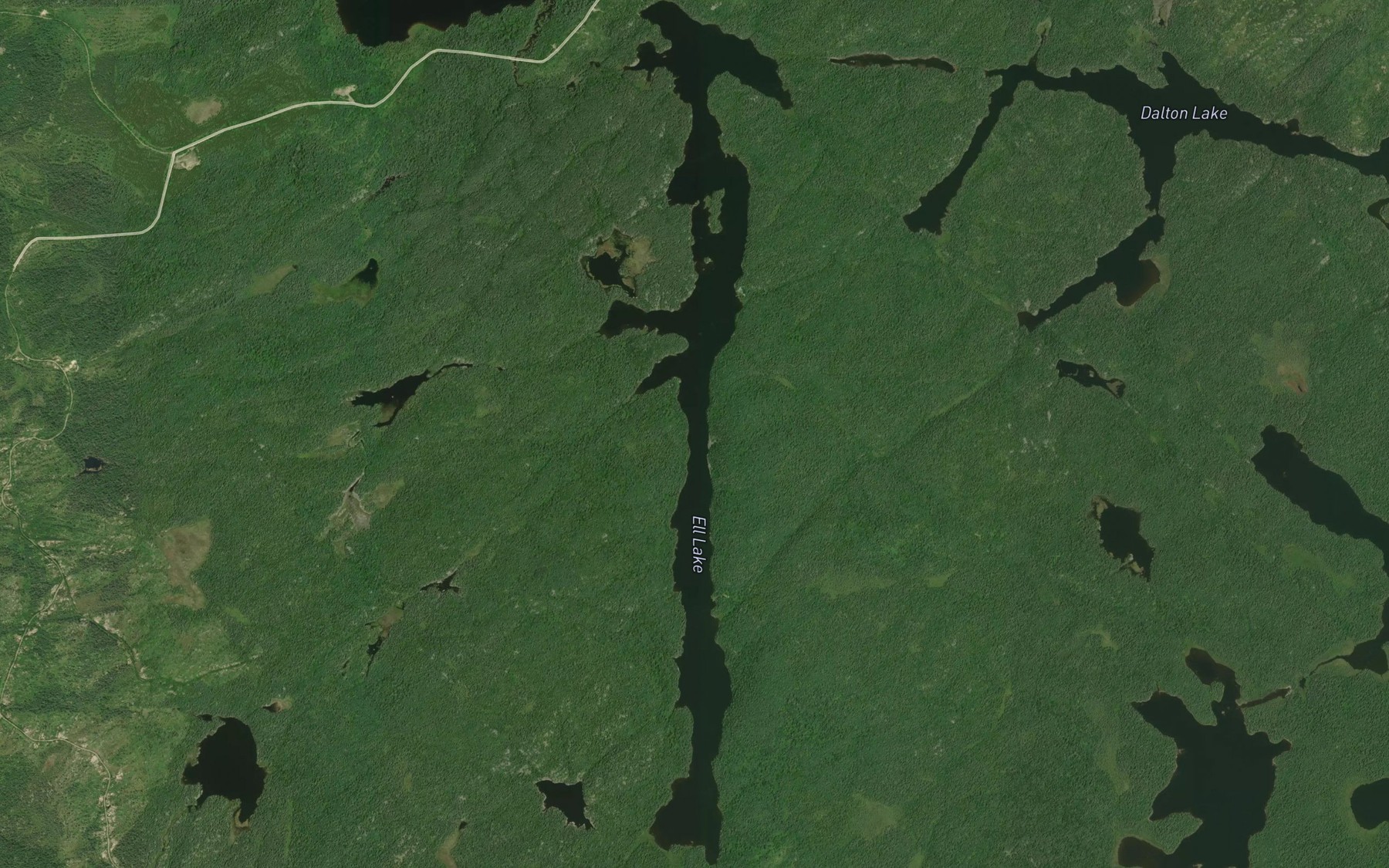 Satellite map of the Ell Lake