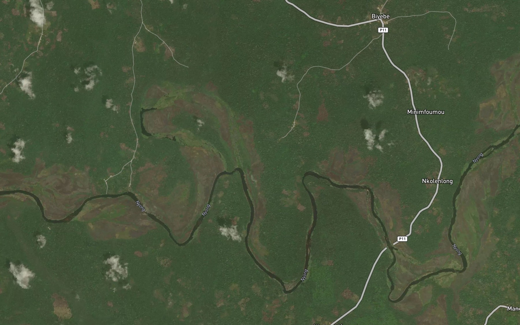Satellite map of the Mvondo
