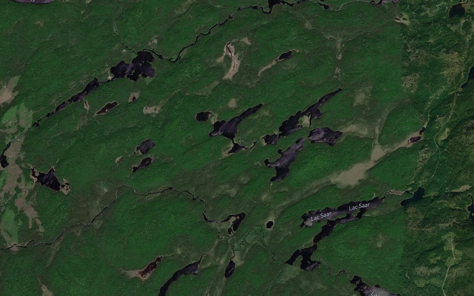 Satellite map of the Lac Beaujolais