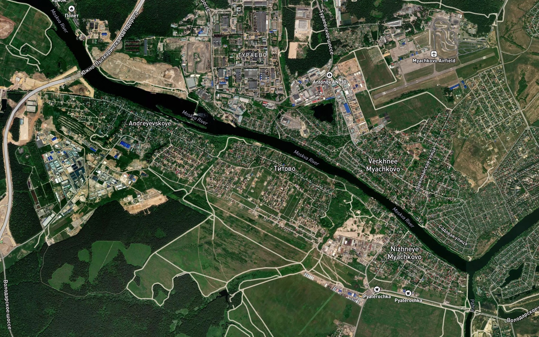 Satellite map of the Lyubucha