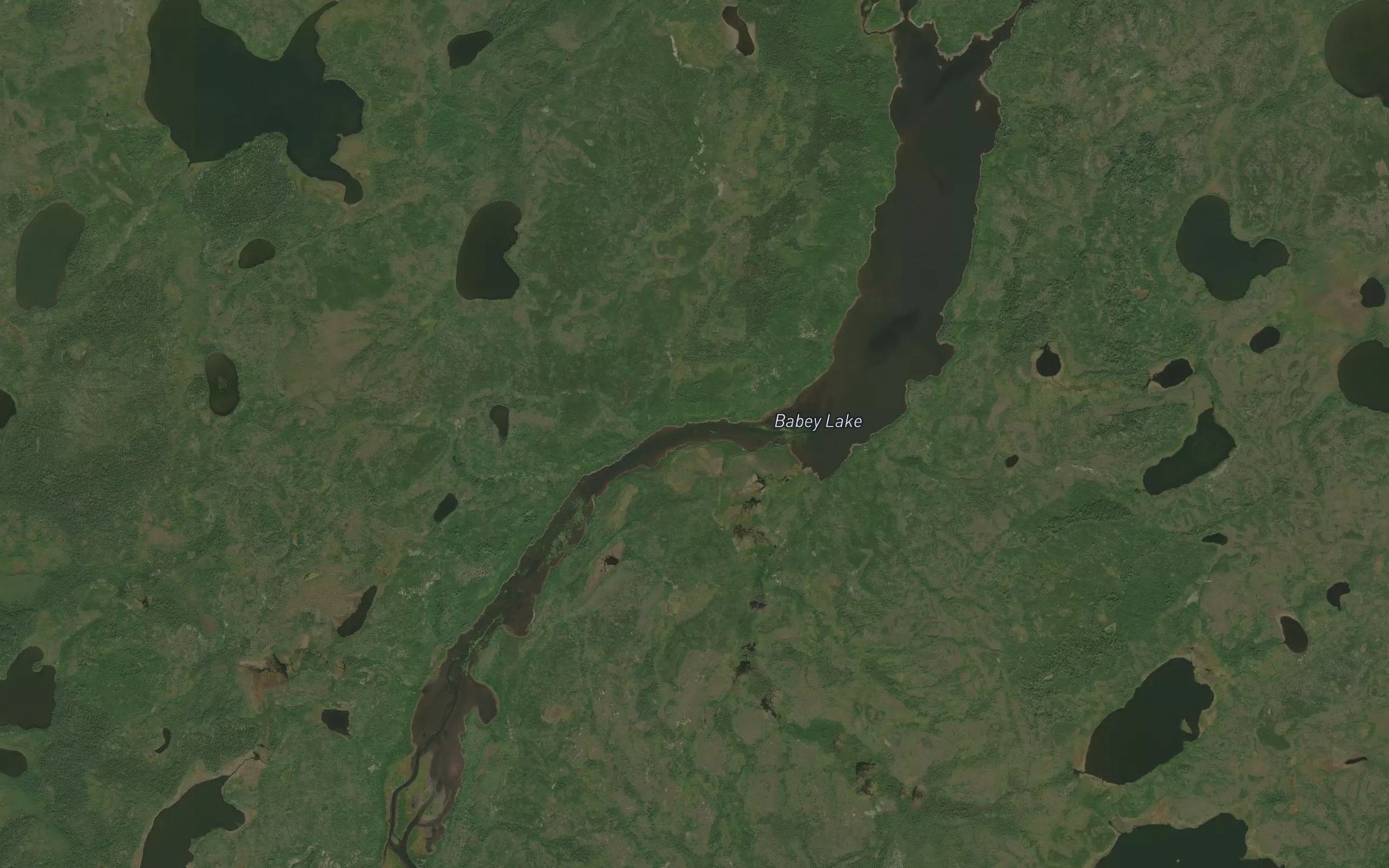 Satellite map of the Babey Lake