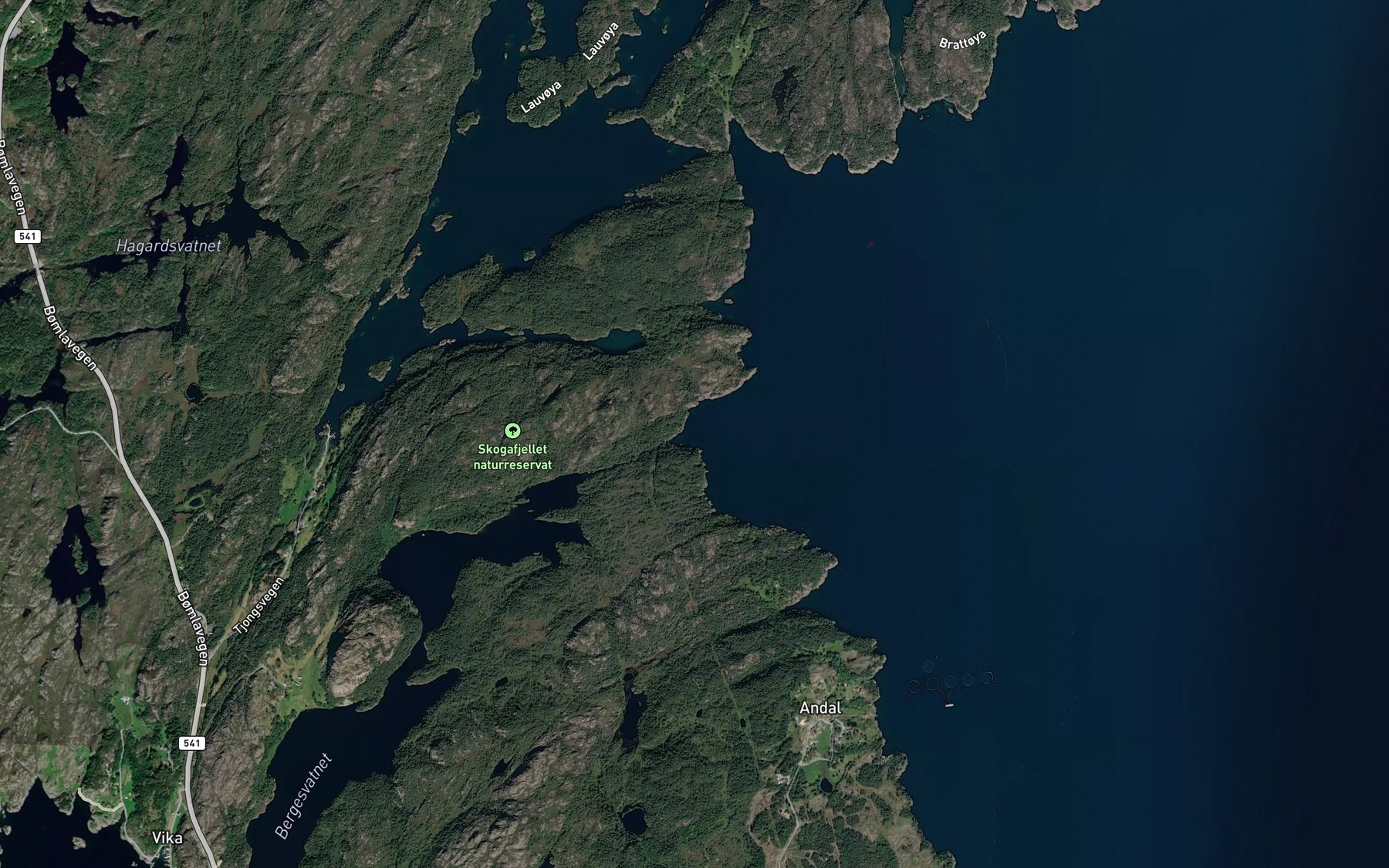 Satellite map of the Steinavikane