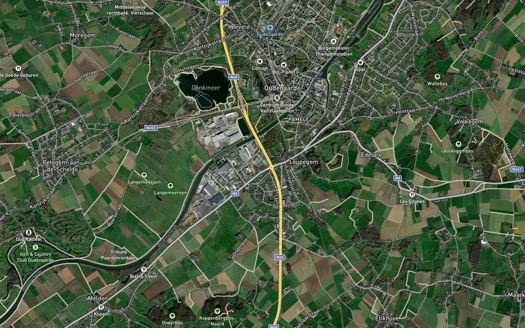 Satellite map of the Marckebeek