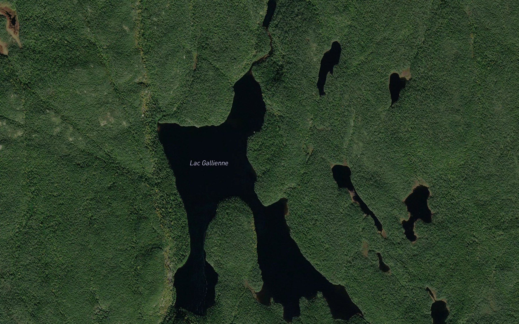 Satellite map of the Lac Gallienne