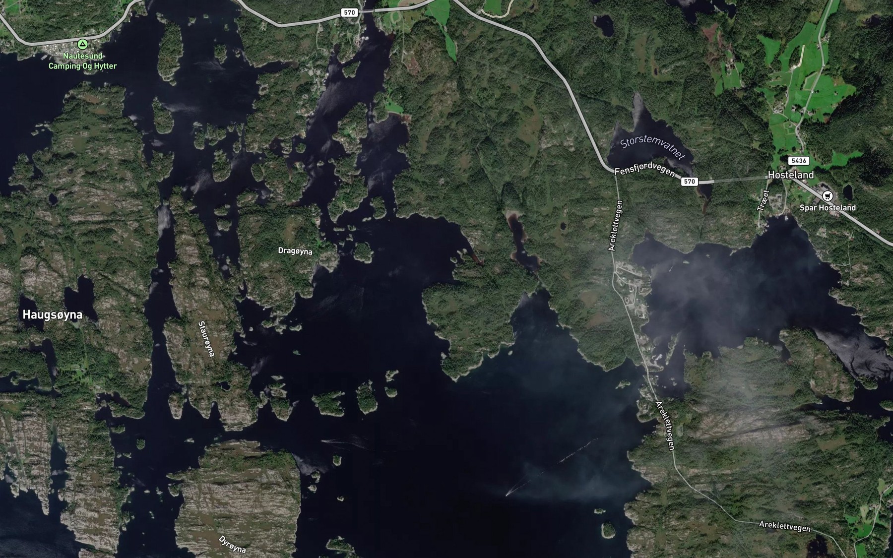 Satellite map of the Svartevika