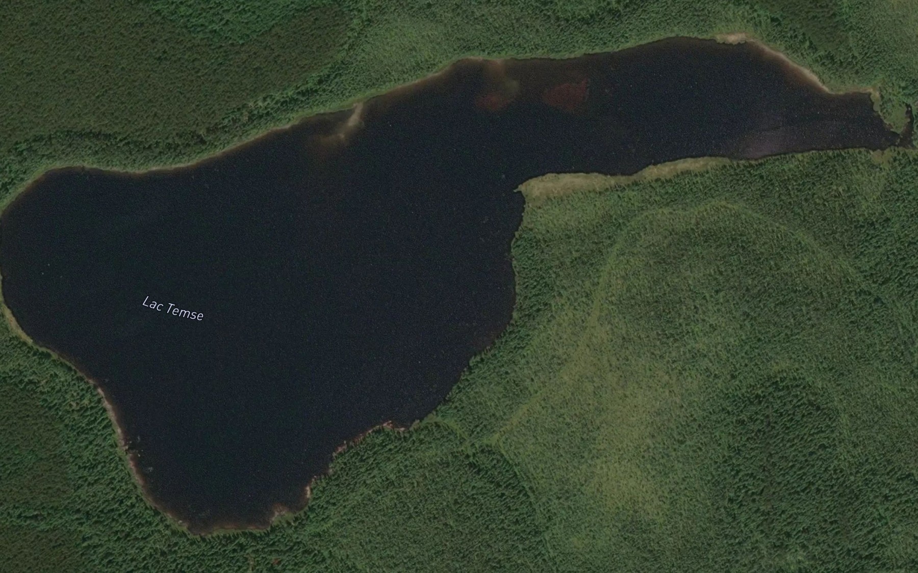 Satellite map of the Lac Temse