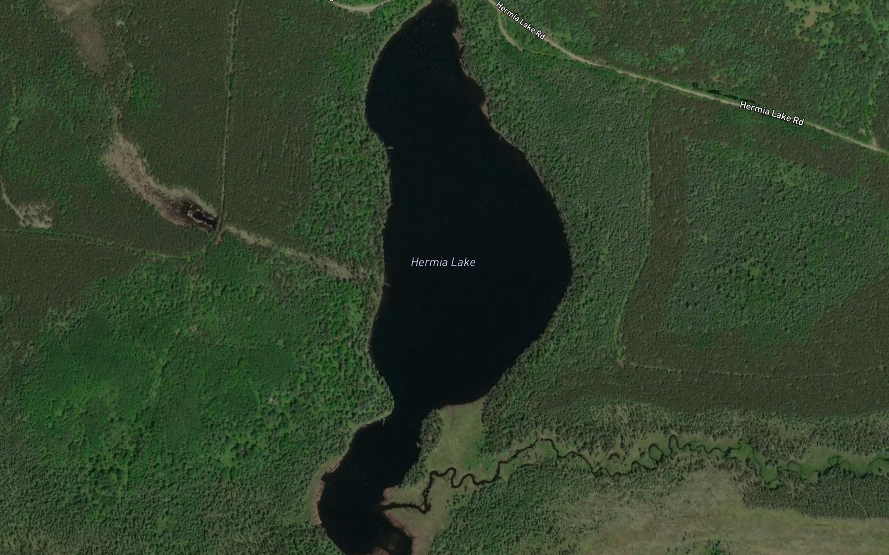 Satellite map of the Hermia Lake