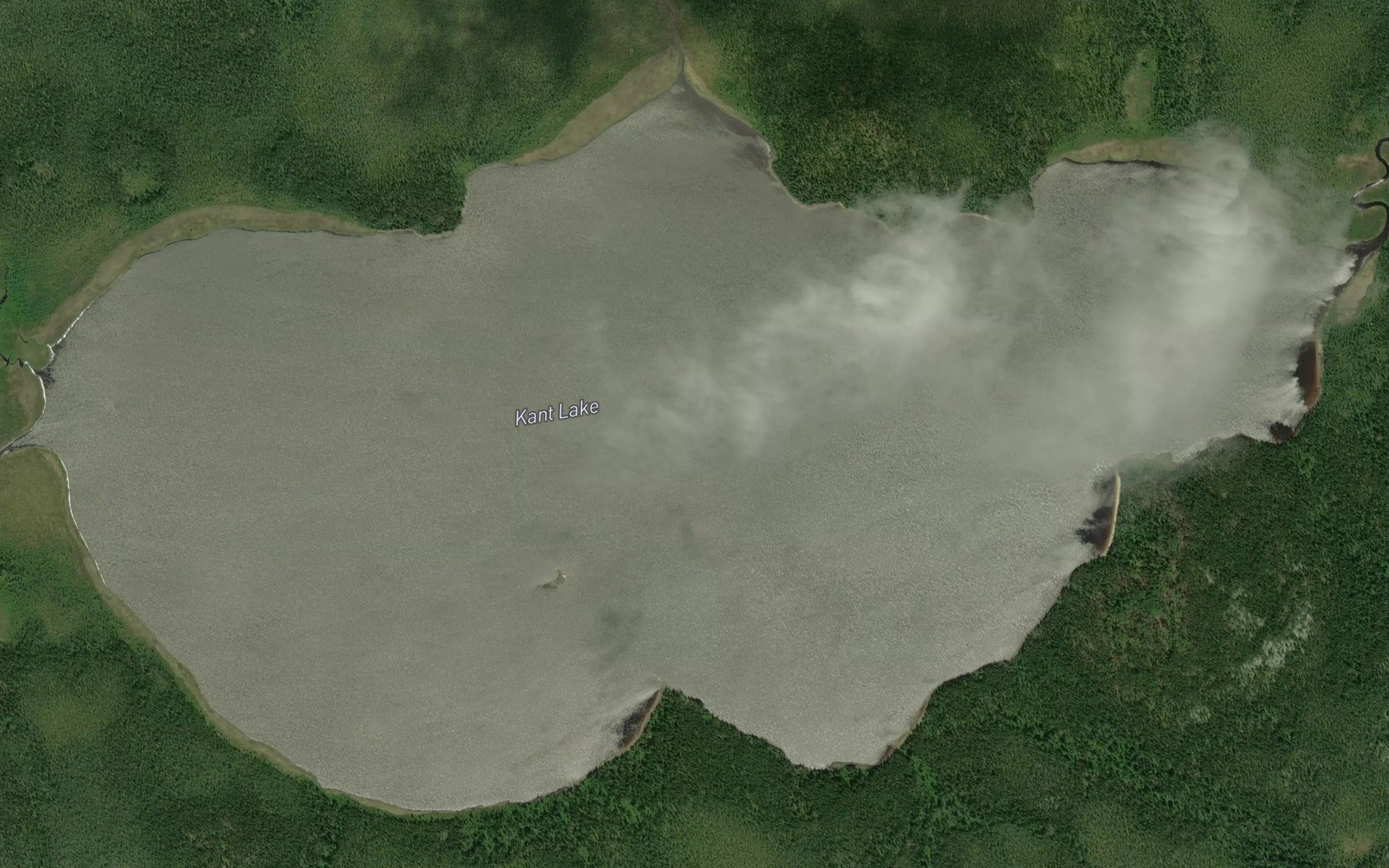 Satellite map of the Kant Lake