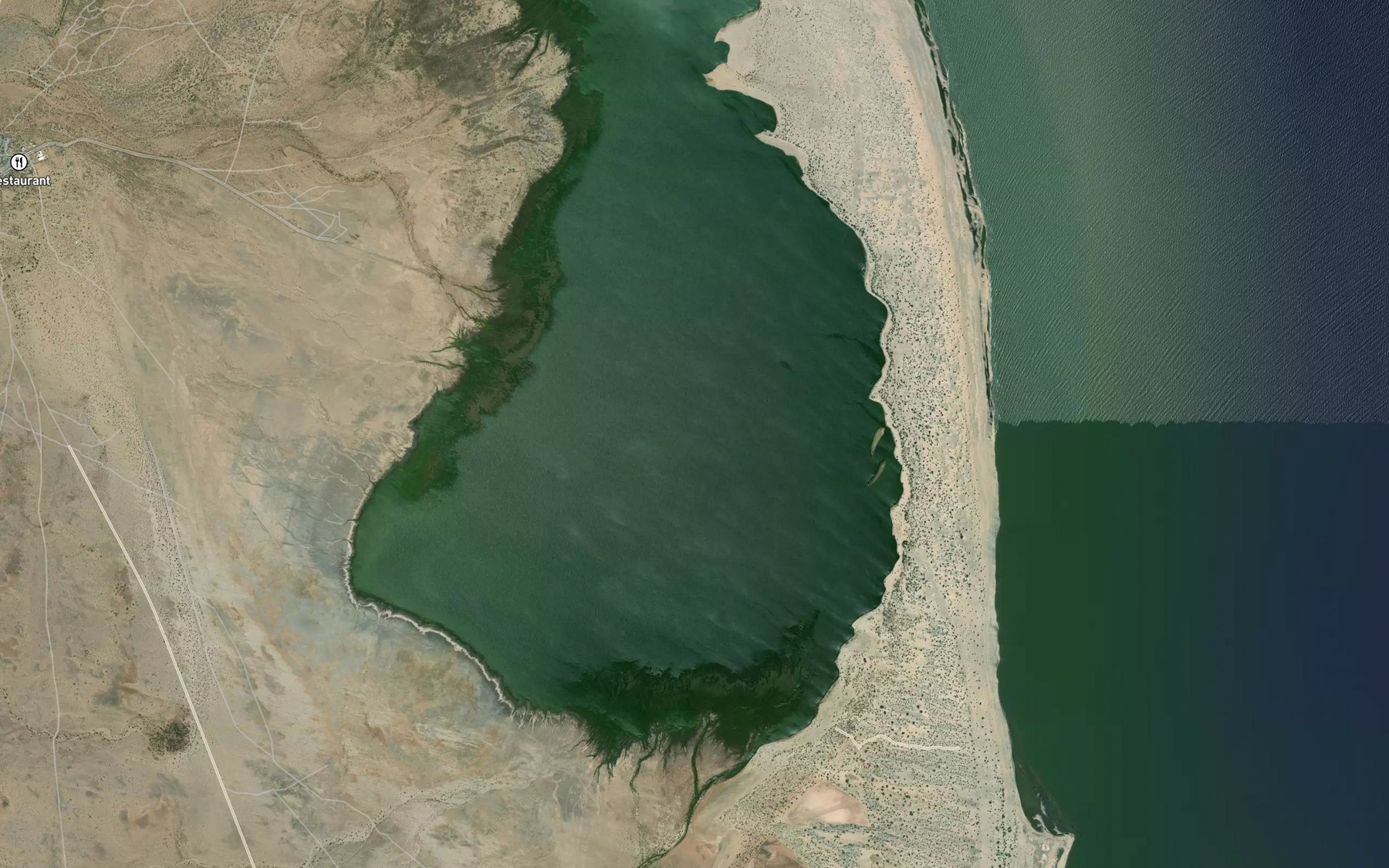 Satellite map of the Ferguson`s Gulf
