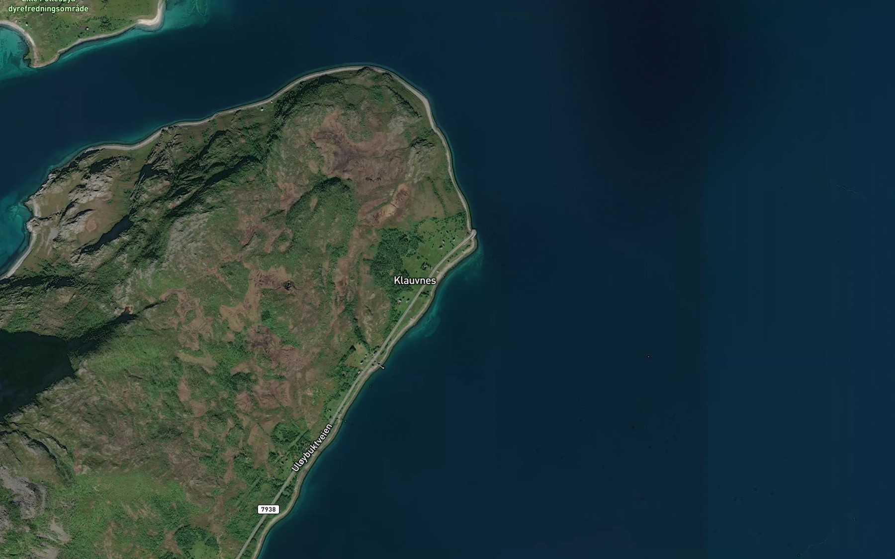 Satellite map of the Klauvnesbukt
