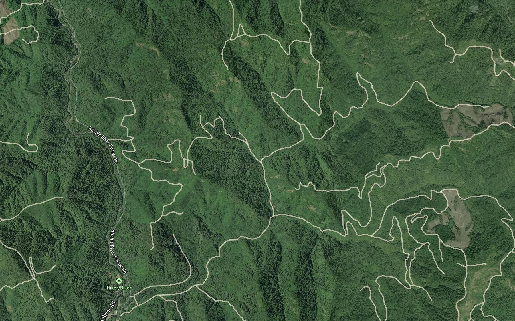 Satellite map of the Dietz Creek