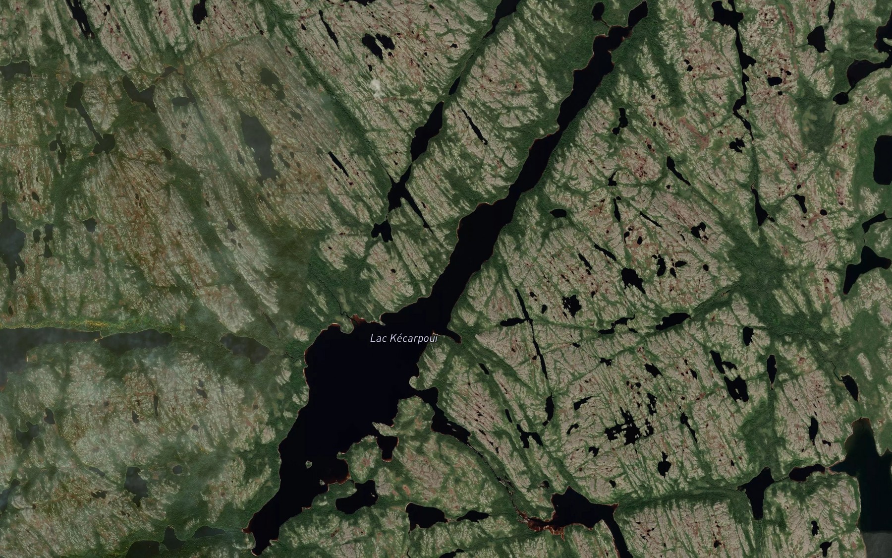 Satellite map of the Lac Kecarpoui