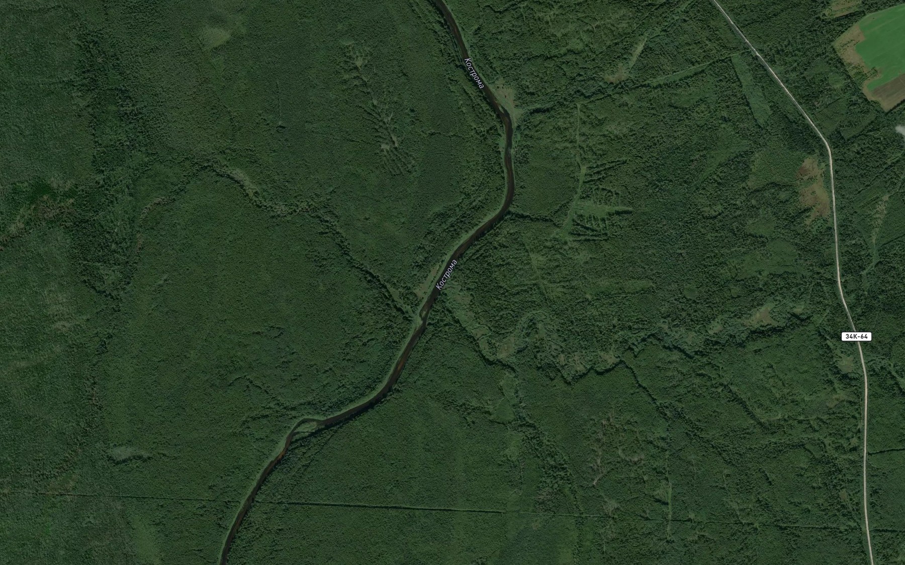 Satellite map of the Mezenda