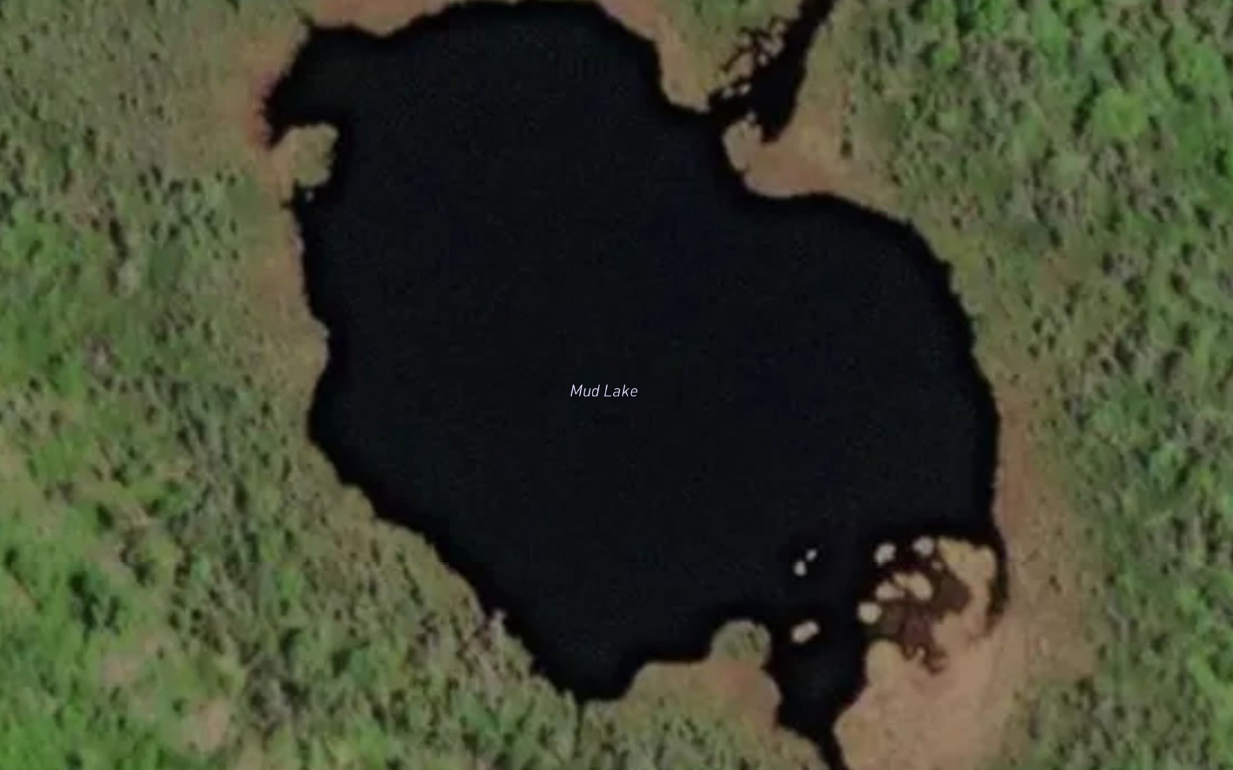 Satellite map of the Mud Lake