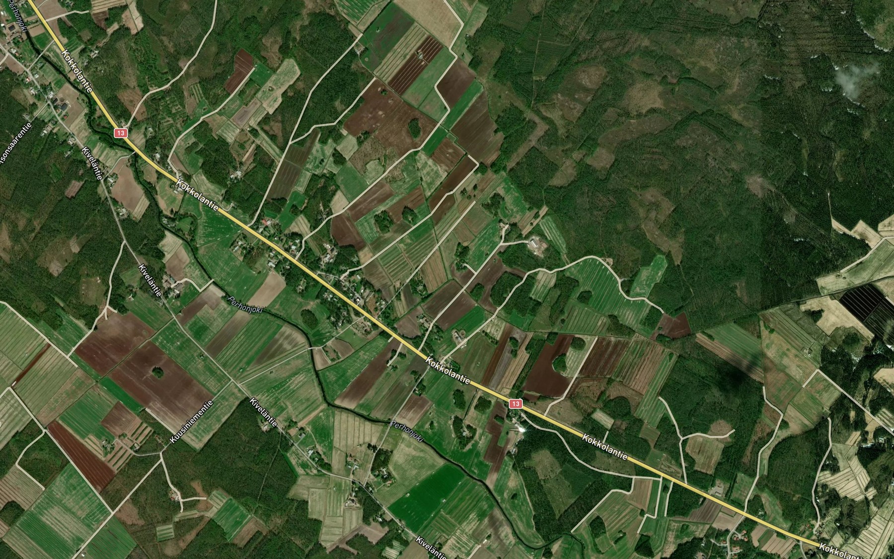Satellite map of the Hukarinoja