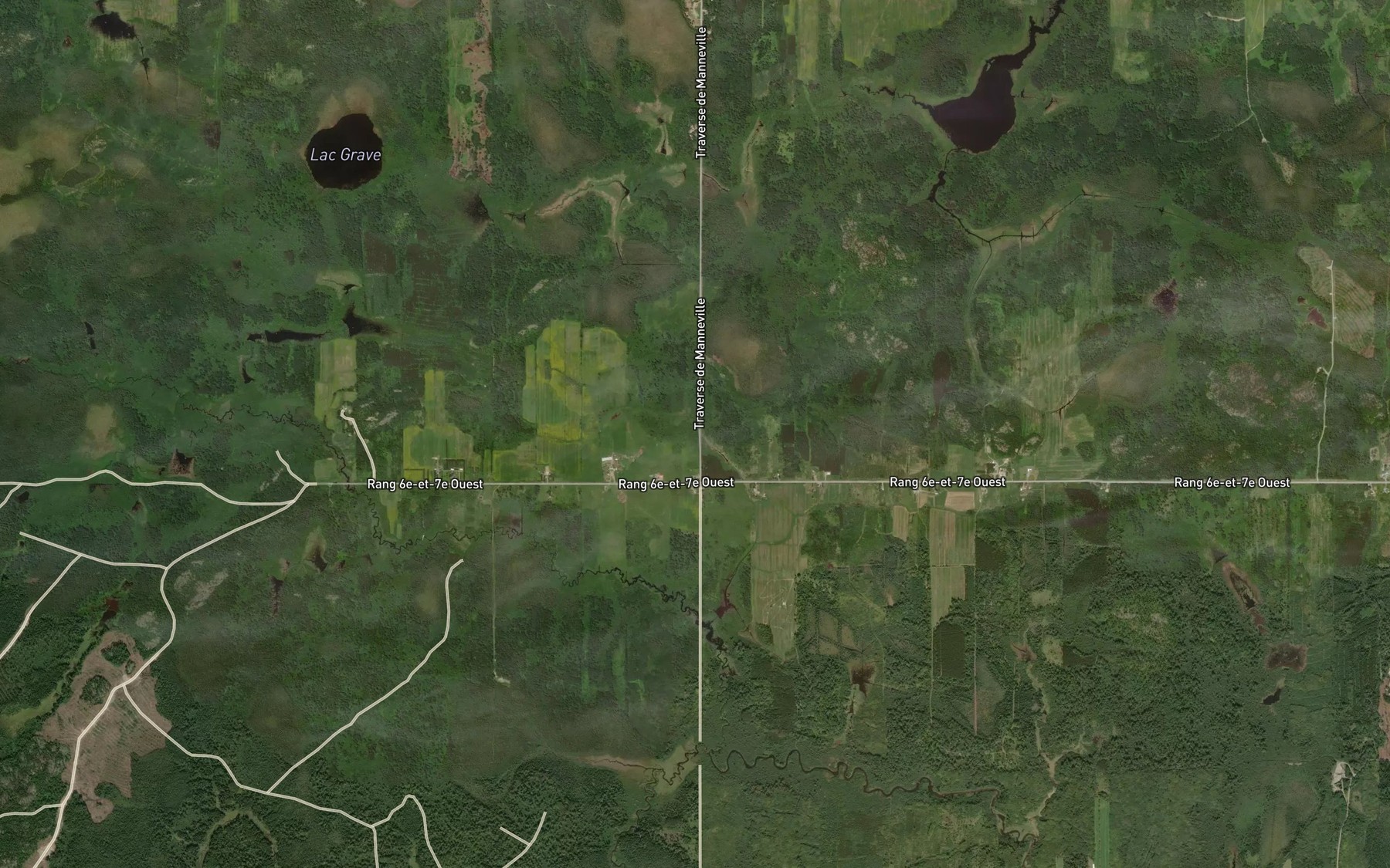 Satellite map of the Ruisseau Fradette