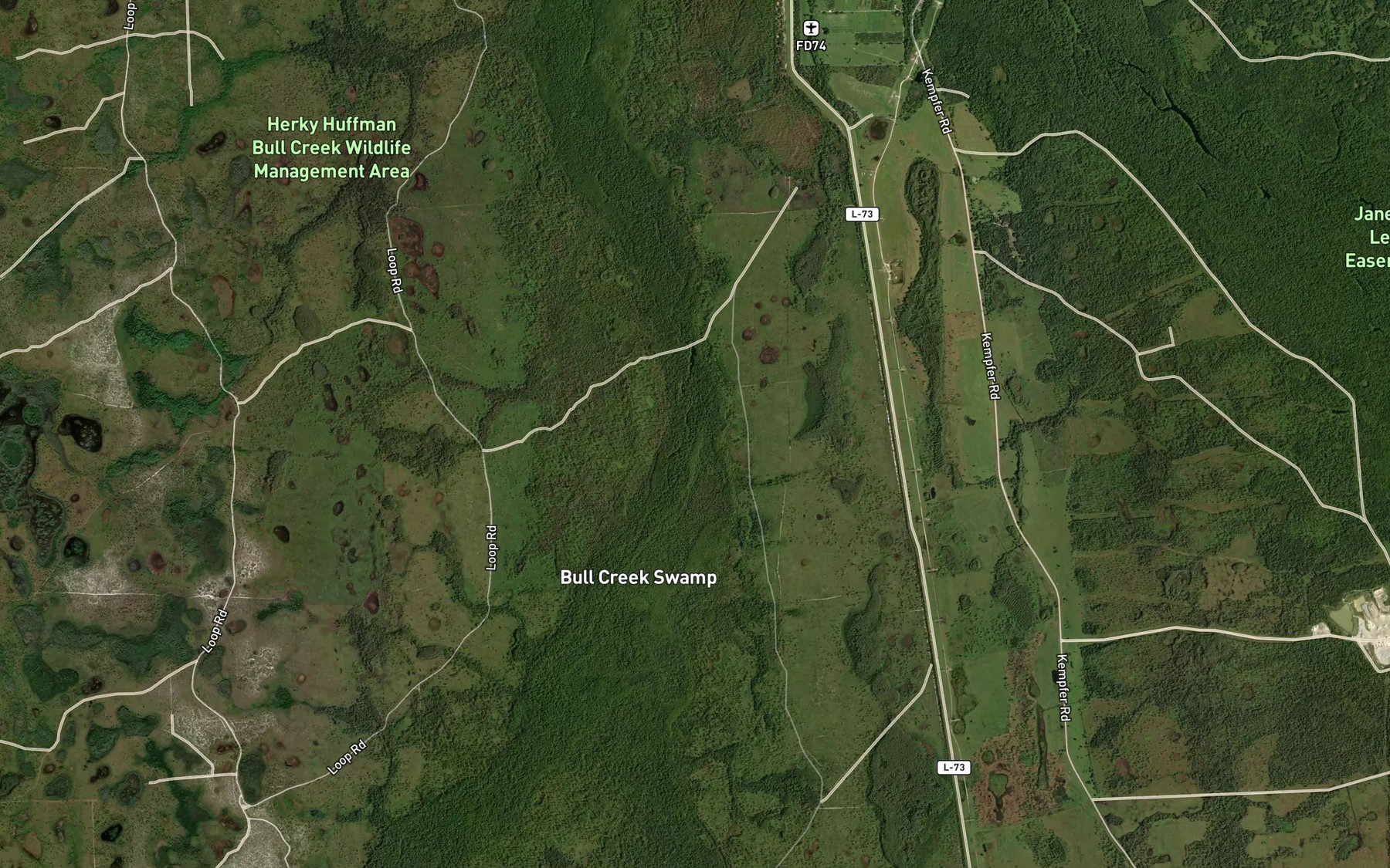 Satellite map of the Little Creek