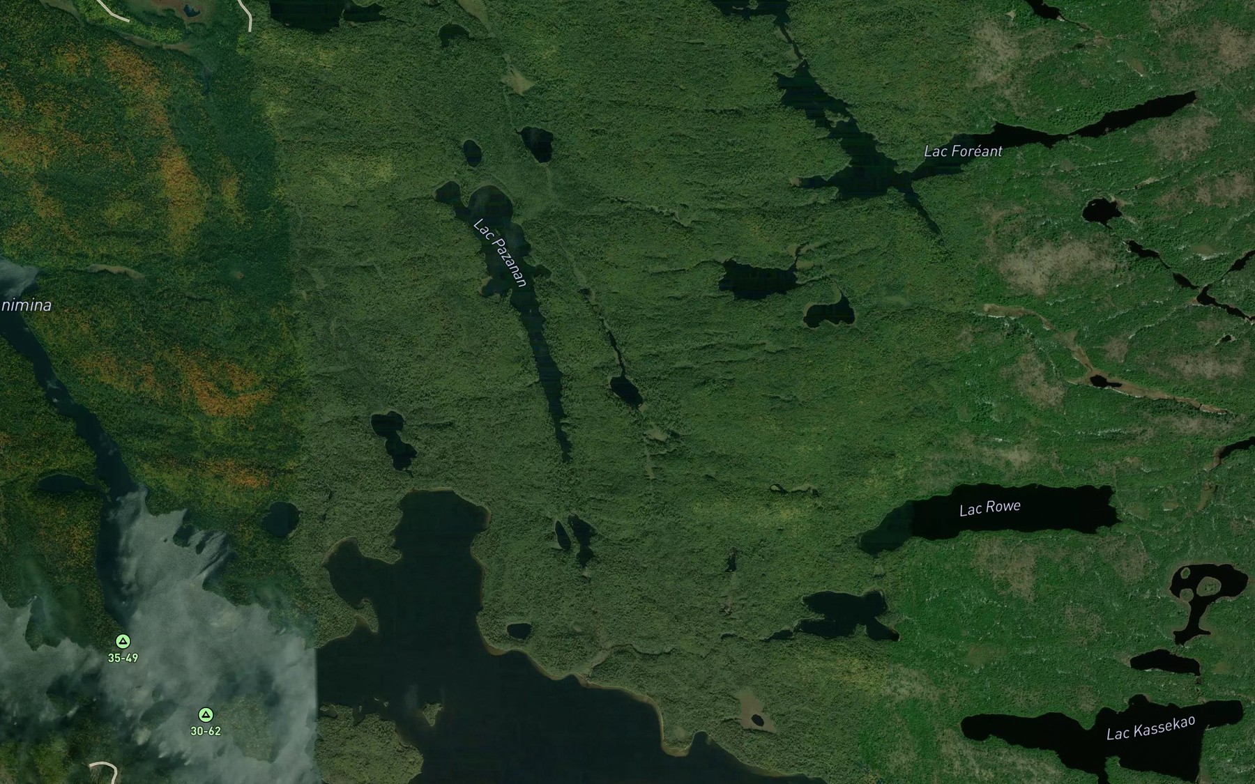 Satellite map of the Lac Salvia
