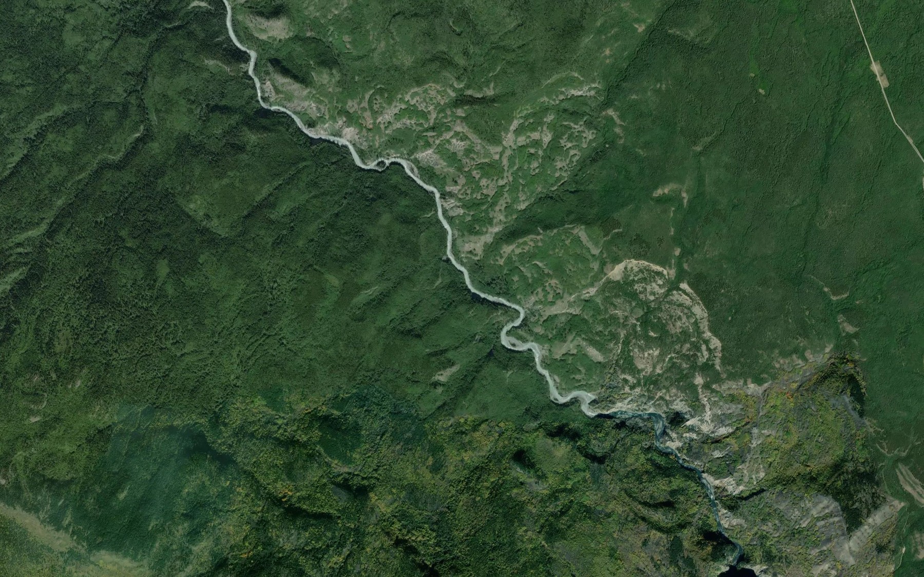 Satellite map of the Hartz Creek