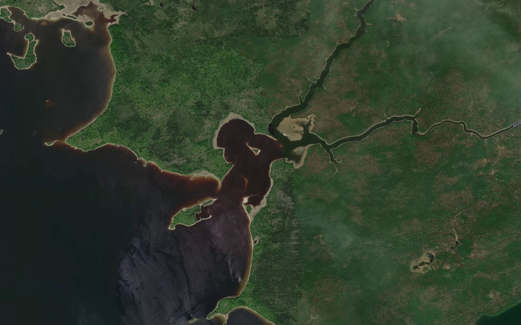 Satellite map of the Altimeter Creek