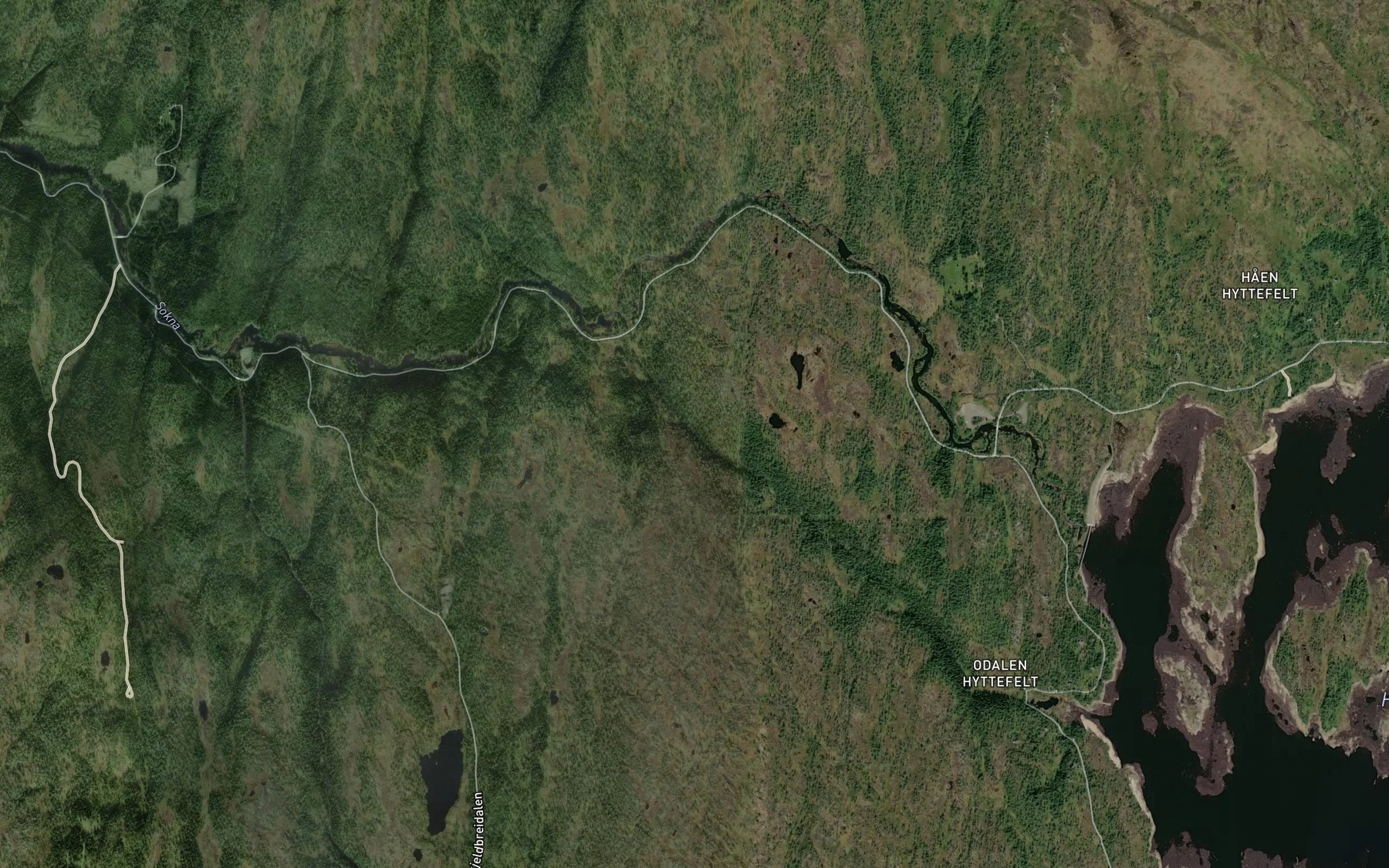 Satellite map of the Odalsbekken