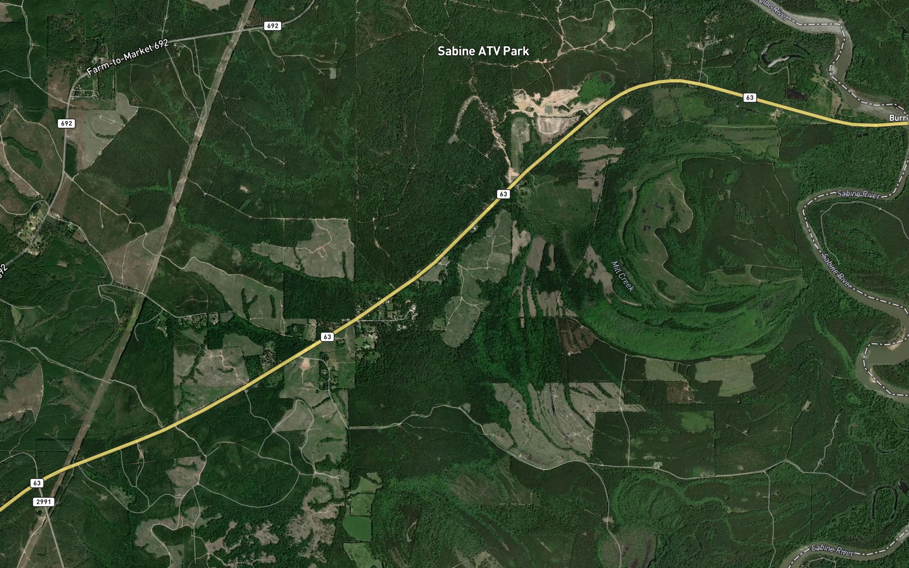 Satellite map of the Black Branch