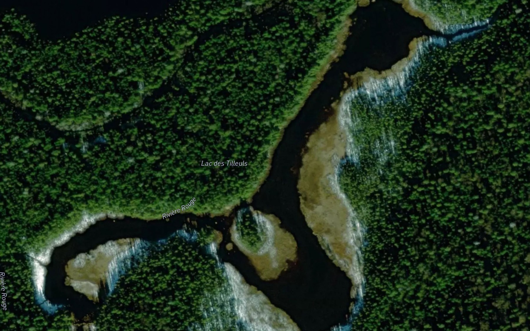Satellite map of the Lac des Tilleuls